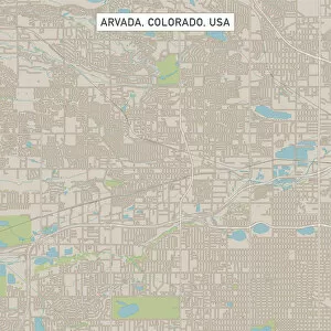 Images Dated 14th July 2018: Arvada Colorado US City Street Map