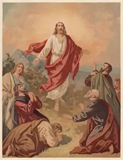 Ascension of Christ (Luke 24, 51), chromolithograph, published in 1886