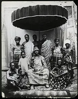 Pavilion Prints: Ashanti Cheif with Advisors Wearing Traditional Clothing