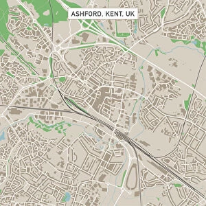 Street Map Collection: Ashford Kent UK City Street Map