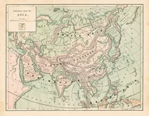 Images Dated 9th April 2018: Asia map 1881