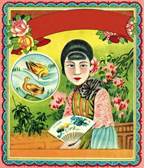 Asian Woman in a Garden