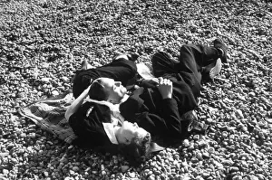 M Rom Cour Prints: Asleep On The Beach