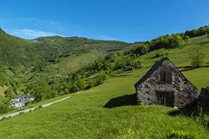 Aspin Aure, the road to col d Aspin, national park of Pyrenees, Hautes Pyrenees, France