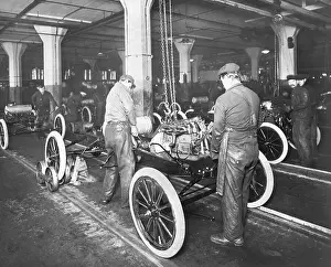 Assembly Line Prints: Assembling Model T Automobiles