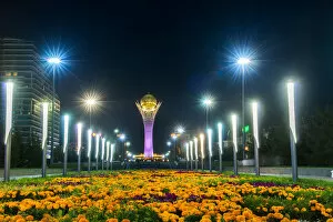 Astana Kazakhstan sightseeing by nigh