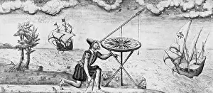Astrologer Looking Through an Astrolabe