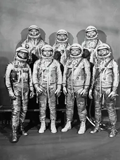 Slayton Prints: Astronaut Members of Project Mercury