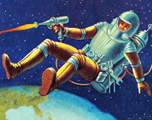 Astronaut with a Ray Gun