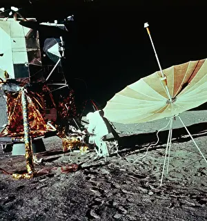 Antenna Prints: Astronaut Setting Up a Communications Antenna