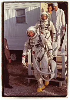 Exiting Prints: Astronauts Leaving Trailer