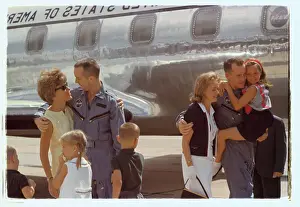 James A Prints: Astronauts McDivitt and White Reuniting with Families