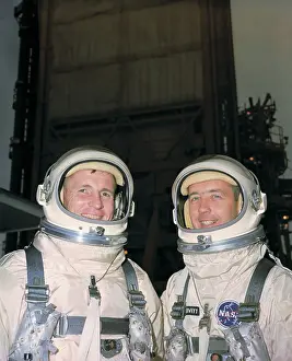 James A Prints: Astronauts Pictured Before Takeoff
