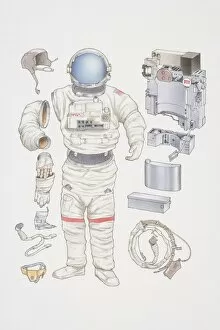 Astronauts protective suit and life support system