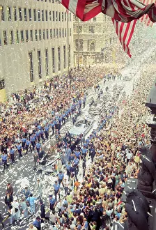 Astronauts Riding in Ticker Tape Parade