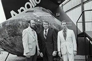 Shepard Prints: Astronauts Stand with Apollo 12 Module