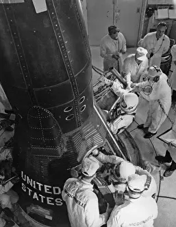 Technician Prints: Astronauts Training with Gemini Craft