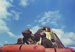 Shepard Prints: Astronauts Watching Alan Shepard Leaving Spacecraft