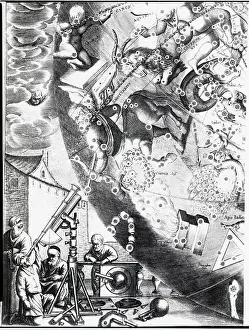 Mythological Theme Prints: Astronomers Observing Constellations