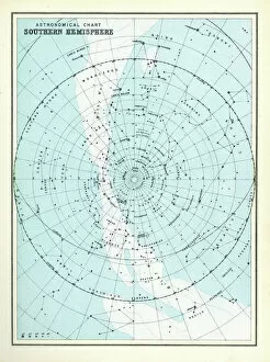 Images Dated 22nd April 2014: Astronomical Chart - Southern Hemisphere