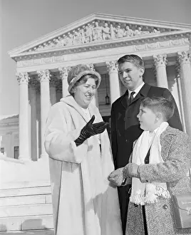 William J Prints: Atheist and Her Sons Leaving Supreme Court Building