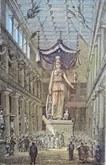 Capital Prints: Athena inside the Parthenon in Athens