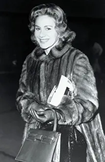 Athina Onassis Travelling in Fur Coat