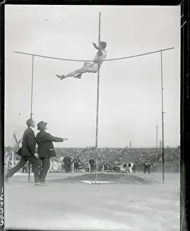 Athlete Pole Vaulting