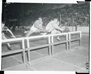 Tampa Prints: Athletes Jumping over Hurdles