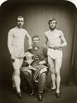 Portrait Black Prints: Athletes And Trophy