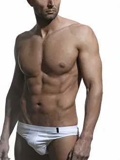 Athleticism Prints: Athletic man, front, chest, abdomen