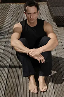 Serious Prints: Athletic man on a terrace