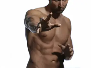 Athleticism Prints: Athletic man, upper body, hands
