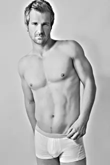 Athletic man wearing underwear