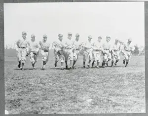 Fort Myers Prints: Athletic Teammates Exercising on the Field