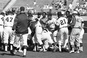 Athletics v. Twins Fight