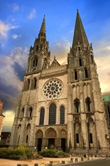 Images Dated 20th August 2012: atmospheric, attraction, cathedrale notre-dame de chartres, catholic, centre-val de loire