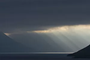 Images Dated 10th June 2013: Atmospheric clouds, ferry passage from Gamlaraett, Streymoy, to Skopun, Sandoy, Faroe Islands