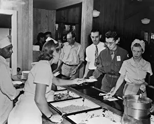 Atomic Bomb Project Employees Having Lunch