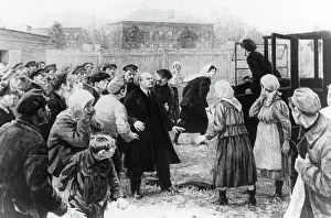 Vladimir Ilich Lenin Prints: Attempted Assassination of Vladimir Lenin While Speaking to Crowd