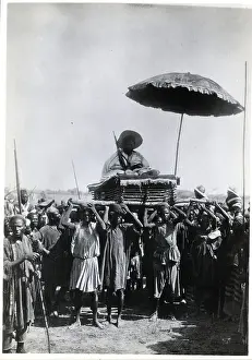 Parasol Prints: Attendants Carry Sultan Of Mendif