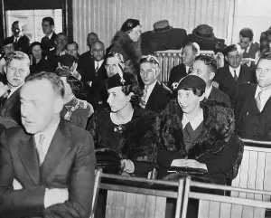Courtroom Prints: Attendees of Bruno Hauptmann Trial