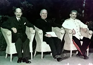 Attlee, Truman, & Stalin At Potsdam
