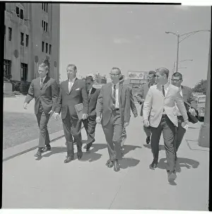 William J Prints: Attorney and Family Entering Hospital