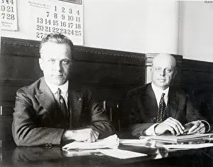 Trial Prints: Attorney and Jury Foreman Pose Sternly