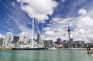 Auckland harbour and skyline, New Zealand, Oceania