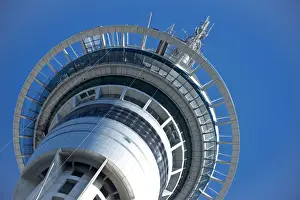 Television Tower Prints: Auckland Sky Tower against a blue sky