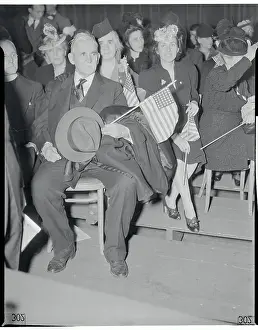 Audience Waiting for Charles Lindbergh to Speak