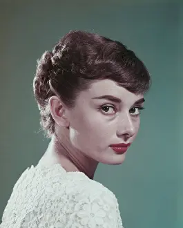 Looking Over Shoulder Prints: Audrey Hepburn