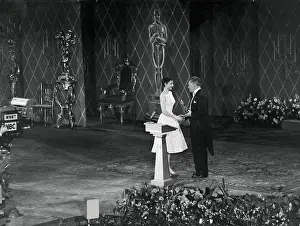 Audrey Hepburn Accepting Oscar from Jean Hersholt